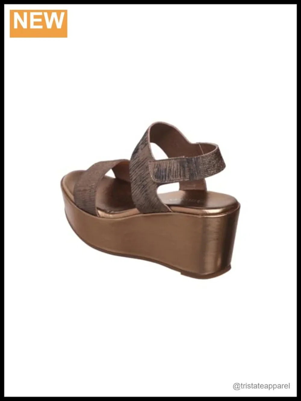 Leather Platform Slingback Sandals Latex Cushioned 2.5 in Heel